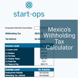 Mexican Employee Withholding Tax Calculator (ISR)